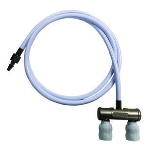 Twin schrader bar hose assembly