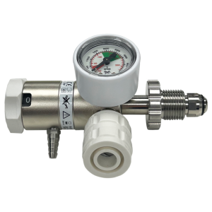 Oxygen Regulator, Bullnose Inlet, 1 x BS Schrader, Therapy